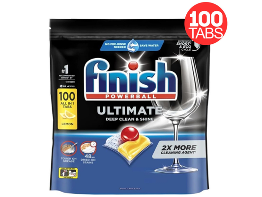 Finish Powerball Lemon Sparkle Dishwasher Tablets – 100 Count
