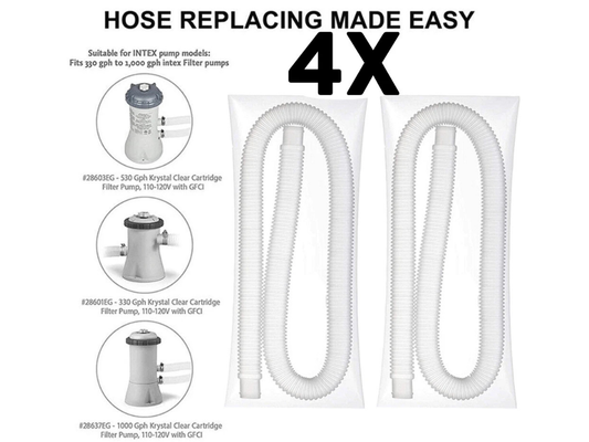 Genuine Intex 32mm Pool Pump Hose – 4 Pack