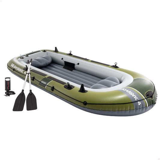Intex Seahawk 4 Set Inflatable Boat with Oars and Pump