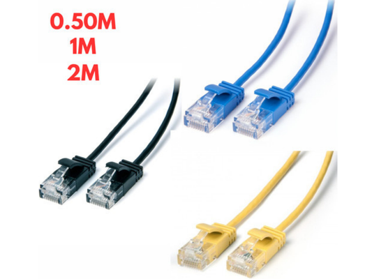 Laser Cat6 Ethernet Network Cable – 0.5M, 1M & 2M for Modem & Router