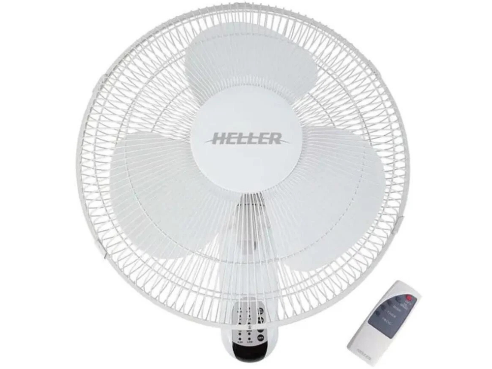 Heller 40cm Wall Fan with Remote – 3 Speed, Oscillating, Tilt Adjustable