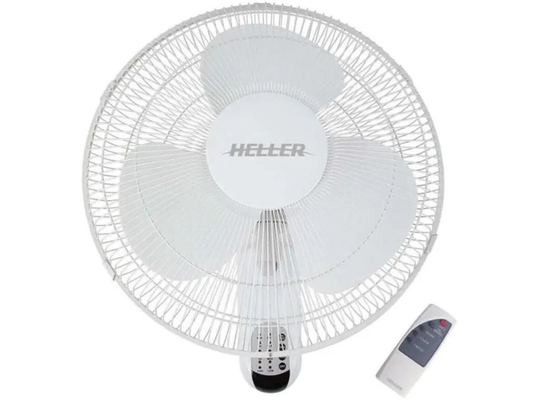 Heller 40cm Wall Fan with Remote – 3 Speed, Oscillating, Tilt Adjustable