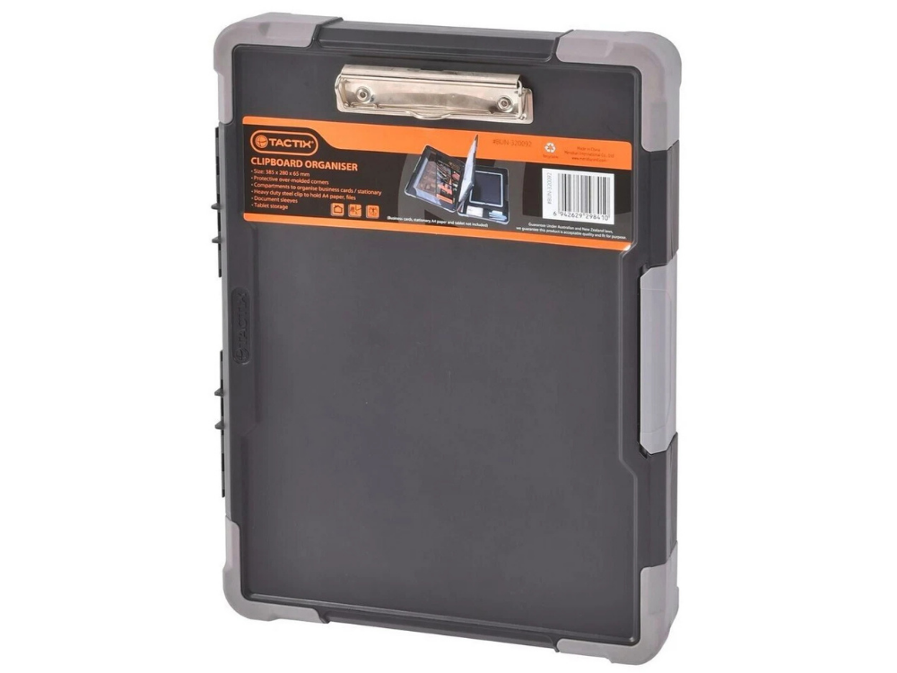 Tactix Clipboard Organizer – Document & Stationery Holder Protective Case for Office