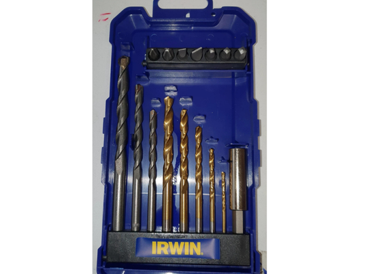 Irwin Titanium Drill Bit Set 16pcs – Masonry, Wood & Metal