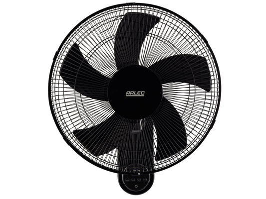 Arlec 40cm Wall Fan – Remote Control, Oscillating, 3 Modes, Black