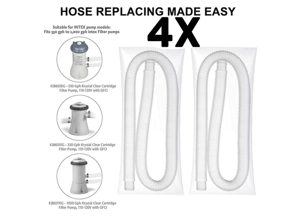 Genuine Intex 32mm Pool Pump Hoses – 4 Pack for Above Ground Pools