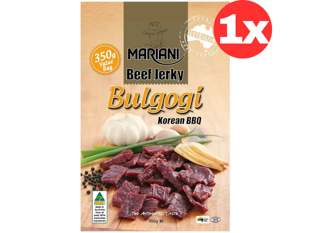 Mariani Bulgogi Beef Jerky – Authentic Korean BBQ Flavor, 350g Pack