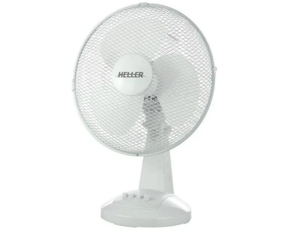 Heller 40cm Table Fan – Adjustable Tilt, Oscillating, 3-Speed Portable