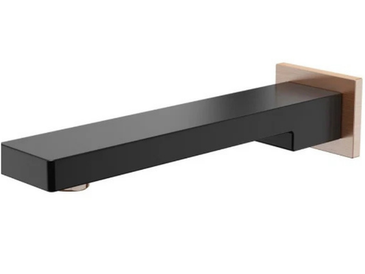Mondella Signature 200mm Bath Spout – Black & Rose Gold