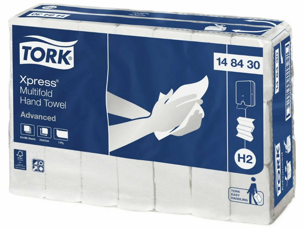 Tork Xpress Advance H2 Multifold Paper Towels – 185 Sheets Bulk