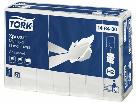 Tork Xpress Advance H2 Multifold Paper Towels – 185 Sheets Bulk