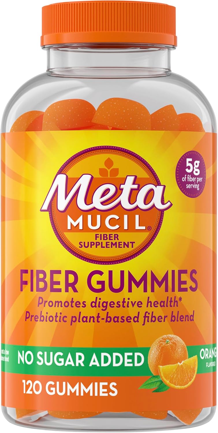 1 x Metamucil Fibre Gummies Orange Flavour for Digestive Health Prebiotic