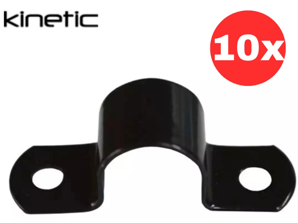 Kinetic 18mm U-Shaped Saddle Clips – 10 Pack