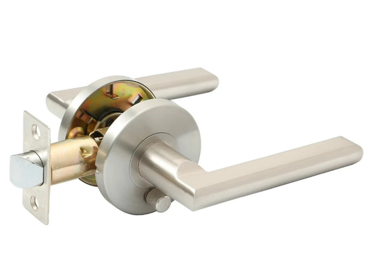 Ikonic Privacy Lever Door Knob Set – Fellino, Brushed Nickel
