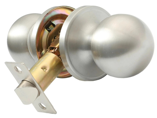 Ikonic Passage Set – Ruby Door Knob, Brushed Nickel