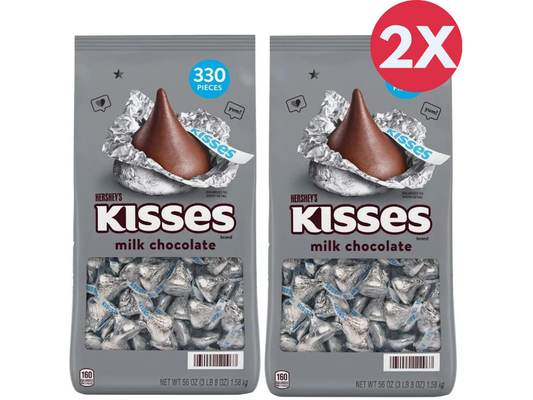 2x Hershey’s Kisses Milk Chocolate – Bulk Wrapped Sweets, 660 Pieces