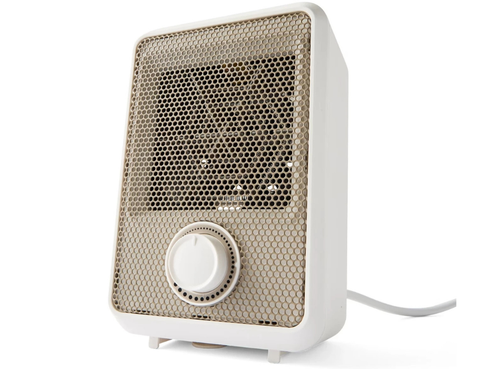 Portable Small Room Heater – Desktop Electric 600W, White