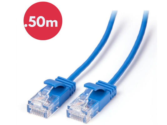 Laser Ultra Slim Cat6 LAN Cable – 0.5M Ethernet for Modem & Router