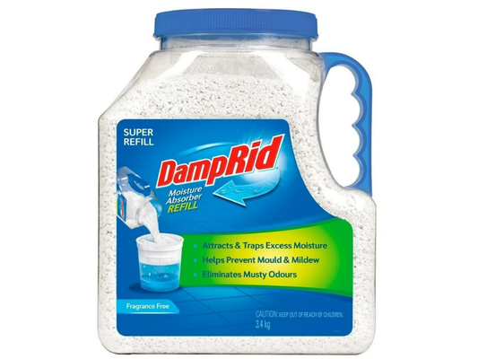 DampRid 3.4kg Moisture Absorber Refill – Fragrance-Free Mold &amp; Mildew Control