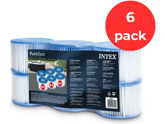 Intex Easy Set Pool Filter Cartridges Type S1 – 6 Pack