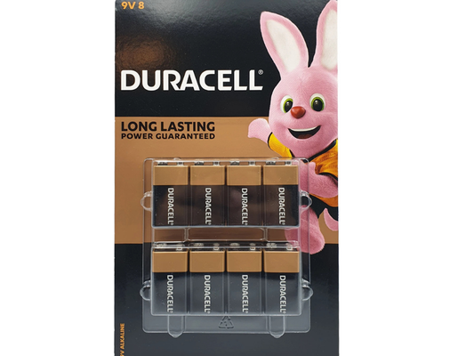 Duracell 9V Battery Coppertop Alkaline 8-Pack Genuine AU New