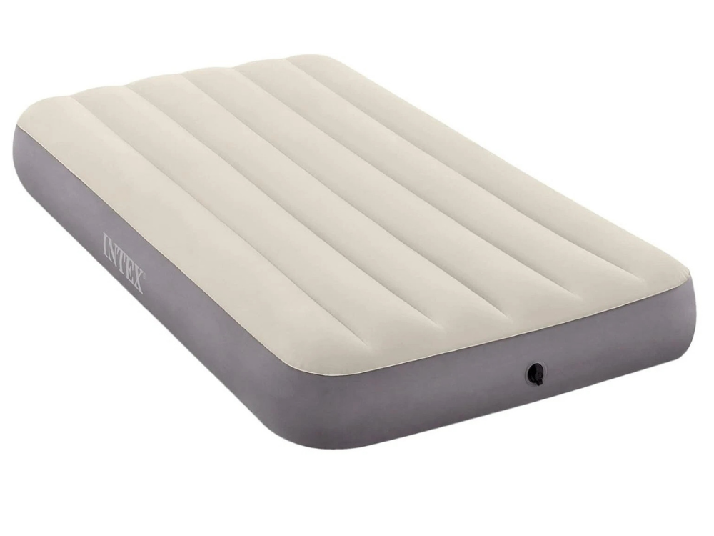 Intex Dura-Beam Twin Inflatable Mattress – Single High Airbed for Travel & Camping