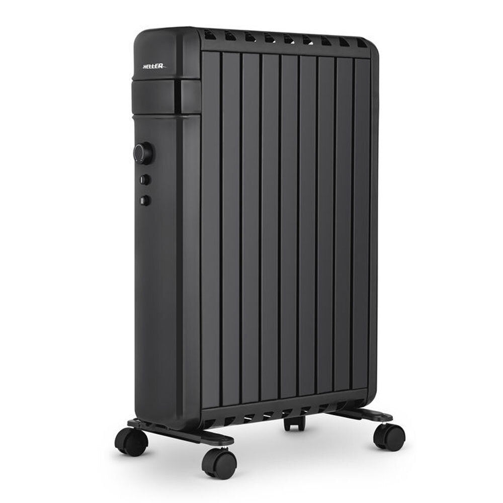Heller 2000W Electric Oil Free Column Heater with Heating Thermostat (Black)