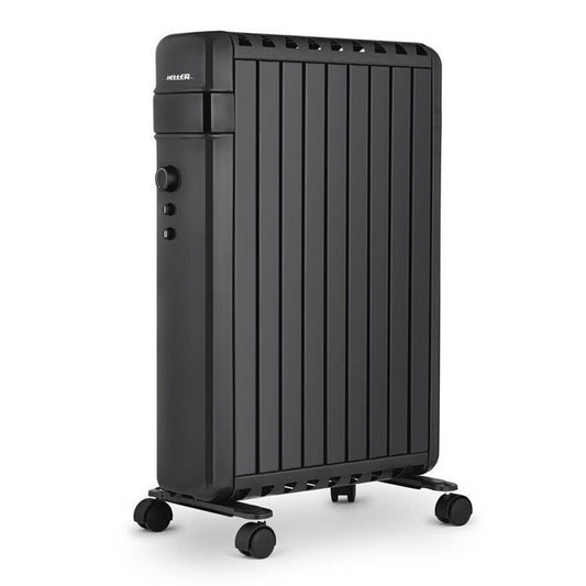 Heller 2000W Electric Oil Free Column Heater with Heating Thermostat (Black)