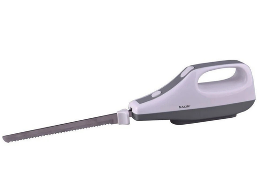 Maxim Electric Knife – 120W Food Slicer for Meat, Bread & Roasts