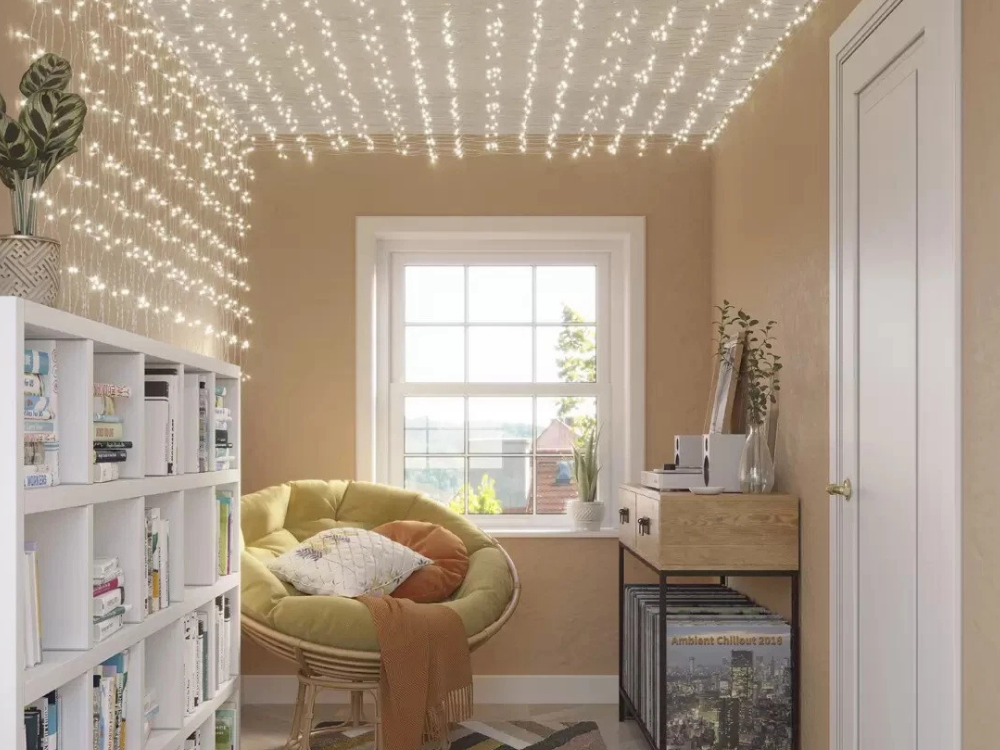 Avah 1200 LED Curtain Lights – Clear Indoor Wedding & Party Decor