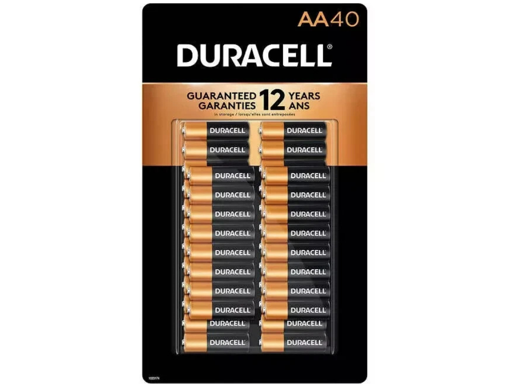 Duracell Coppertop AA Alkaline Batteries 40-Pack Long Lasting Genuine