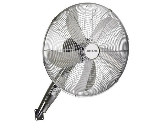 Heller Wall Fan 40cm – Chrome, 3-Speed, Oscillating & Tilt with Remote