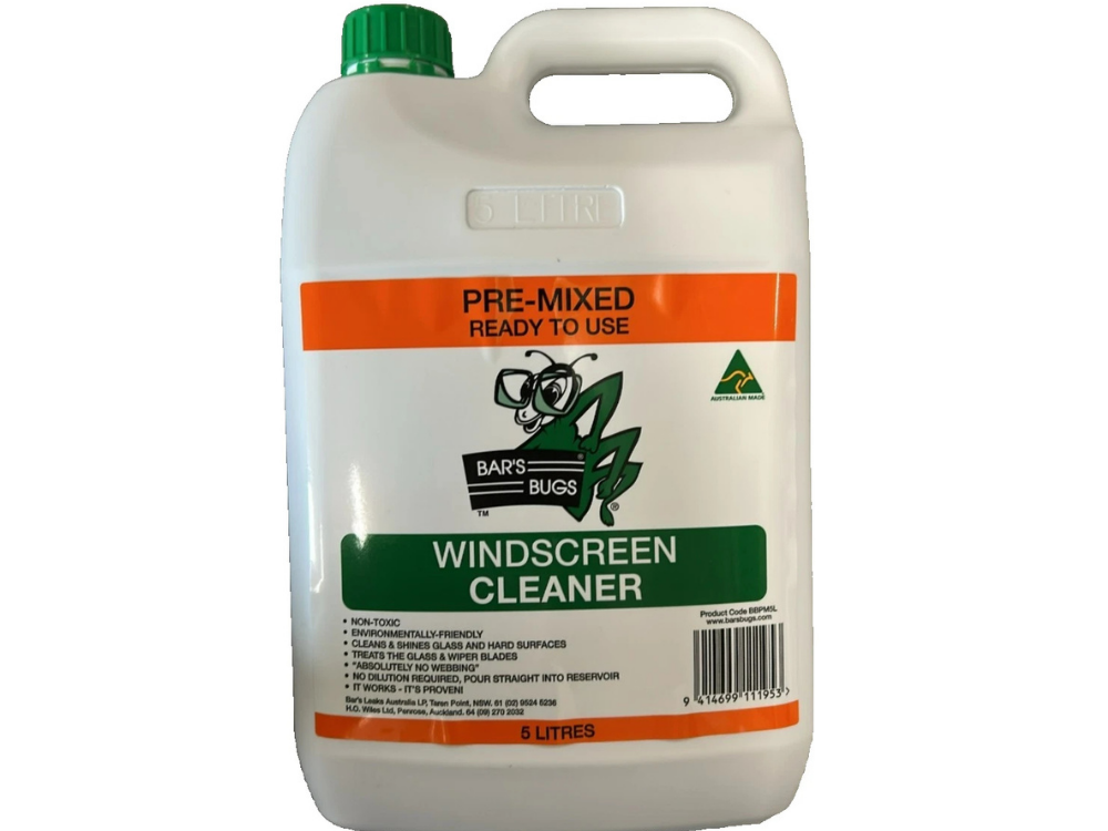 Bar's Bugs Pre-Mix Windscreen Cleaner 5L – Car Glass Washer Fluid