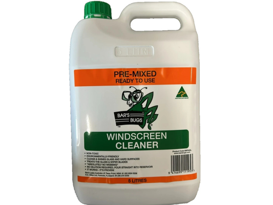 Bar's Bugs Pre-Mix Windscreen Cleaner 5L – Car Glass Washer Fluid