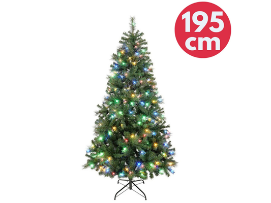 Lytworx 195cm Pre-Lit Christmas Tree – Pre-Decorated Festive Indoor Xmas Display