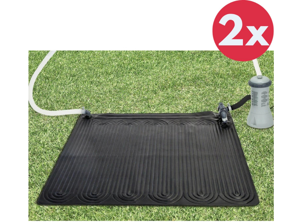 2x Intex Solar Heater Mat 120cm – Pool Pump Warmer for Above Ground Pools