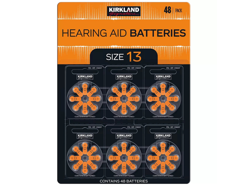 Kirkland Hearing Aid Batteries Size 13 – 48 Pack