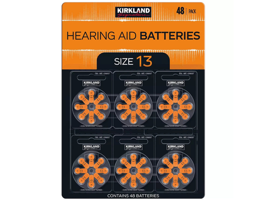 Kirkland Hearing Aid Batteries Size 13 – 48 Pack