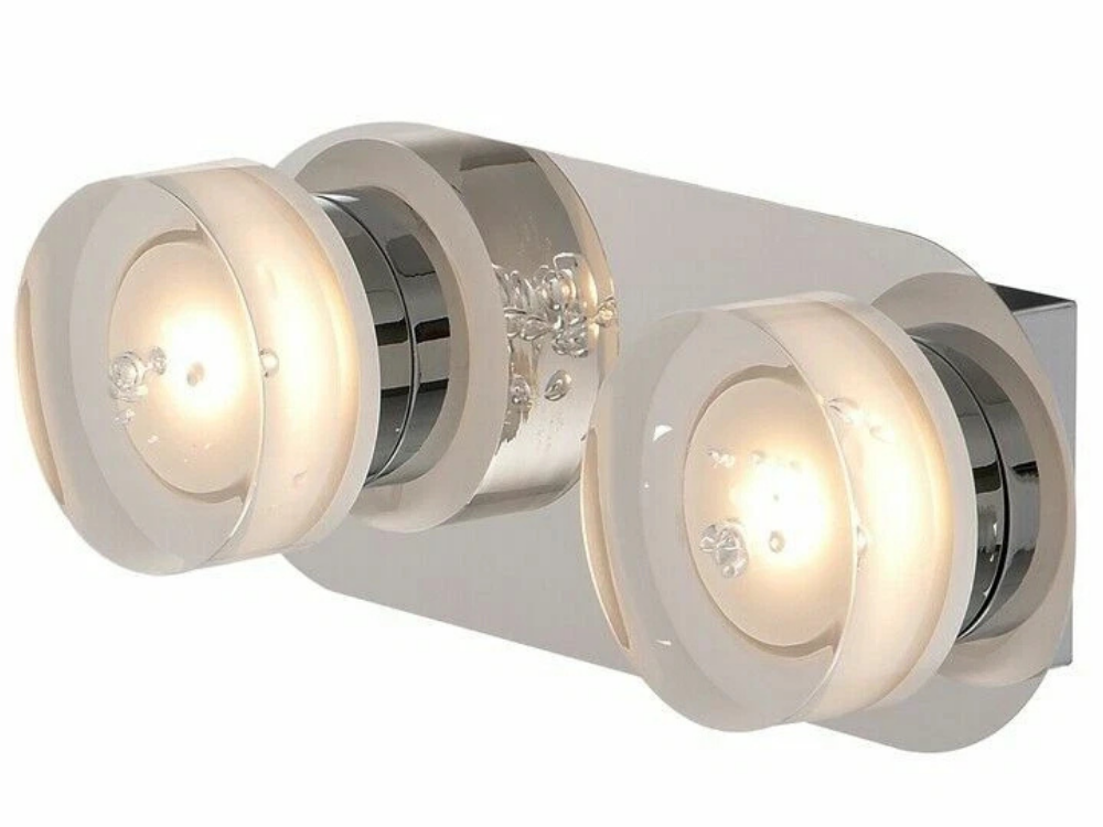 Verve Design Willow LED Bathroom Wall Light 2x Chrome 5.5W IP44