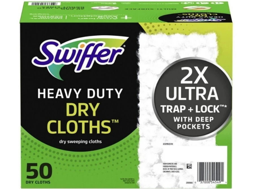 Swiffer Sweeper Heavy Duty Dry Cloths Unscented 50ct