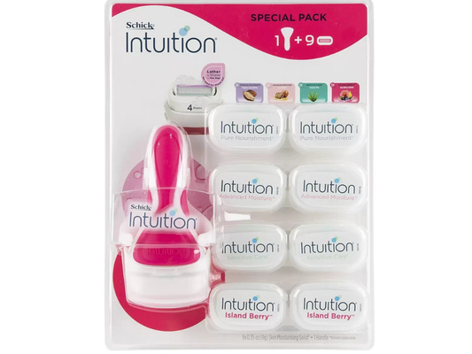 Schick Intuition Razor Blade Refills – 9-Pack for Body, Hair & Legs