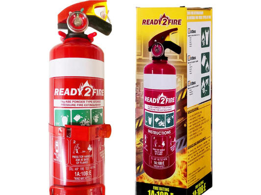 Ready2Fire 1kg ABE Dry Powder Fire Extinguisher with Bracket – Car, Home & Caravan