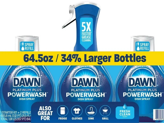 Dawn Platinum Powerwash Dish Spray Cleaner Starter Pack with Refill