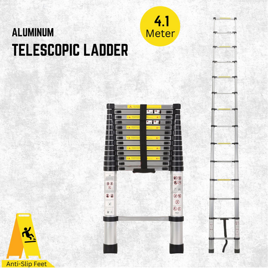 Katashi Telescopic Ladder 4.1m Step Aluminium Extension Portable