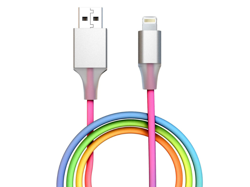 Laser iDevice USB Fast Charging Cable 1M – Rainbow for iPhone/iPad/iPod