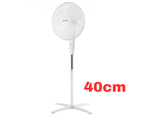 Heller 40cm Pedestal Fan – Oscillating, Adjustable Tilt, 3 Speed
