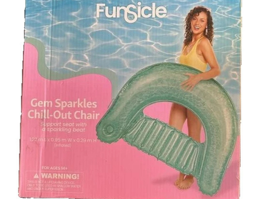 Funsicle Chill Out Inflatable Pool Lounge Chair with Drink Holder – Gem Sparkles