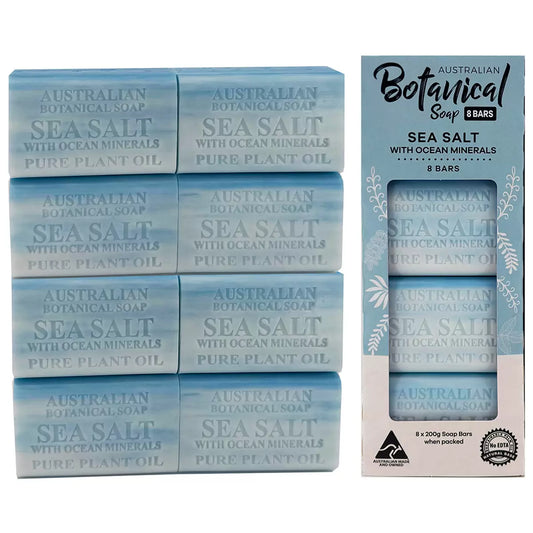 Australian Botanical Bar Soap 8 Pack Sea Salt