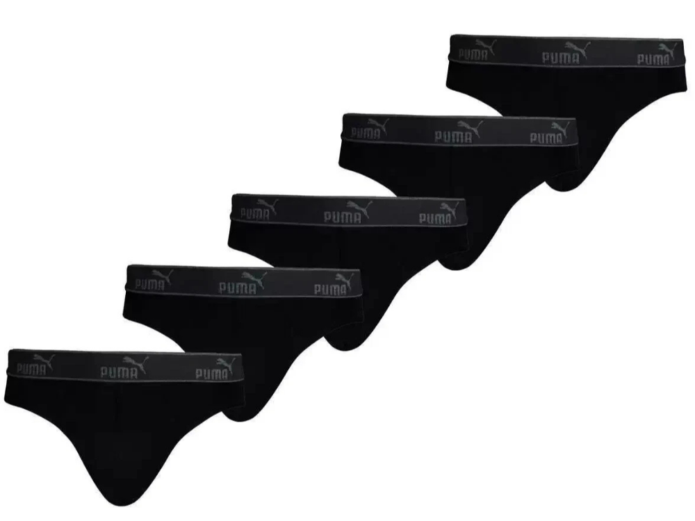 Puma Men's Underwear – XL Briefs 5 Pack Black