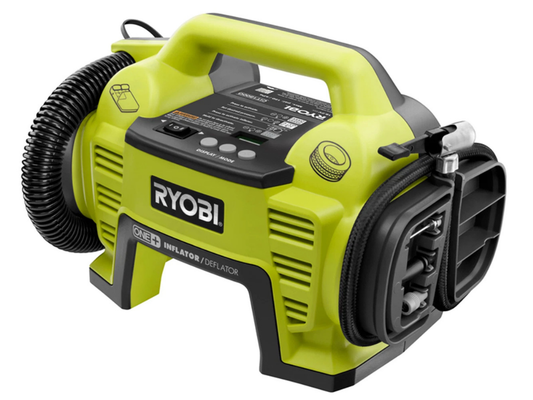 Ryobi 18V One+ Cordless Inflator/Deflator – Tyres, Beds, Toys